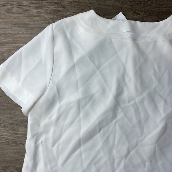 NWT Banana Republic Women’s Cream Collared Blouse, size L - Picture 9 of 10